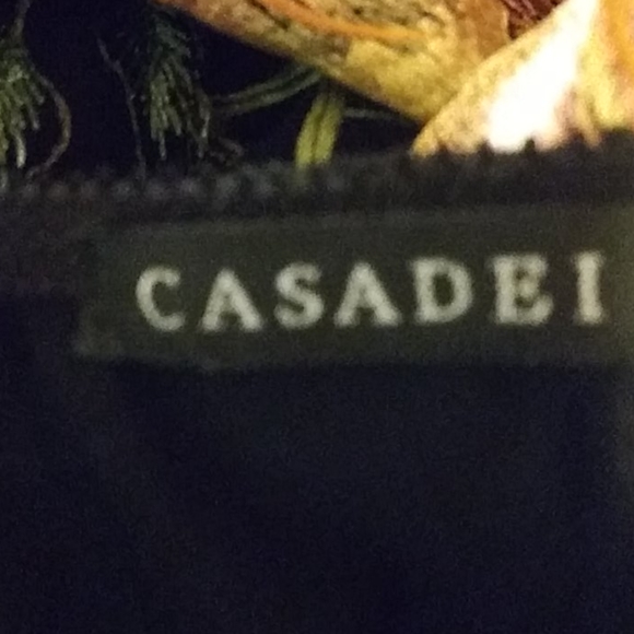NWOT CASADEI BLACK FLORAL EMBROIDERED SKIRT - Picture 6 of 8